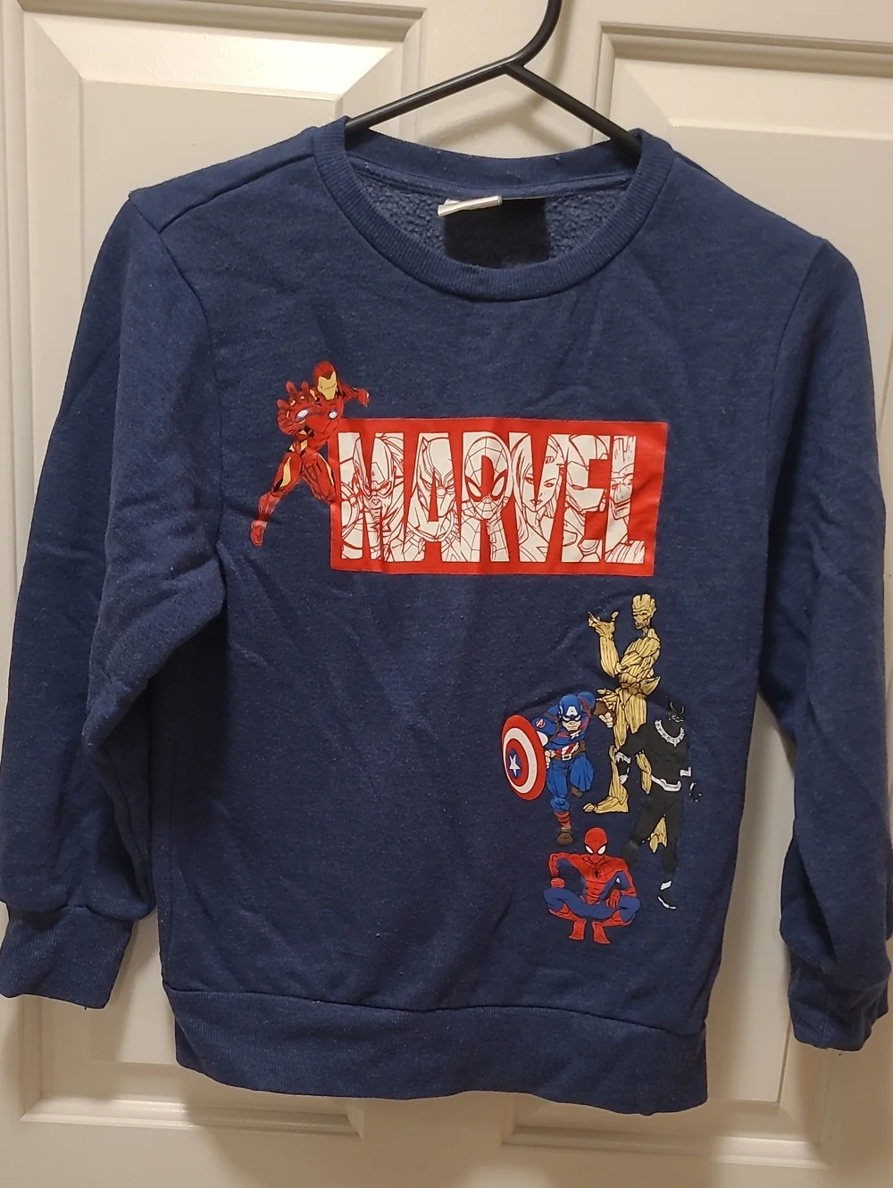 Marvel Blue Kids Superhero Sweatshirt & Pants Set M